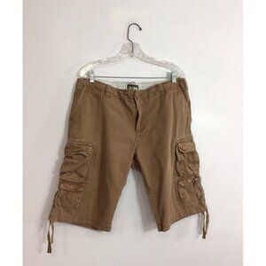 Gray Earth Cargo Shorts Y2K Mens 36